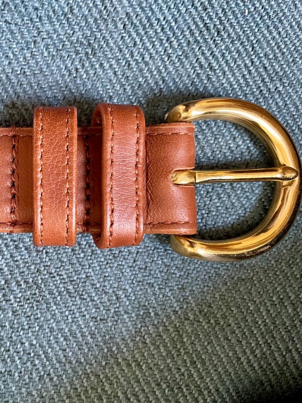 COACH Brown Leather Belt with Gold-Tone Buckle - Picture 8 of 8
